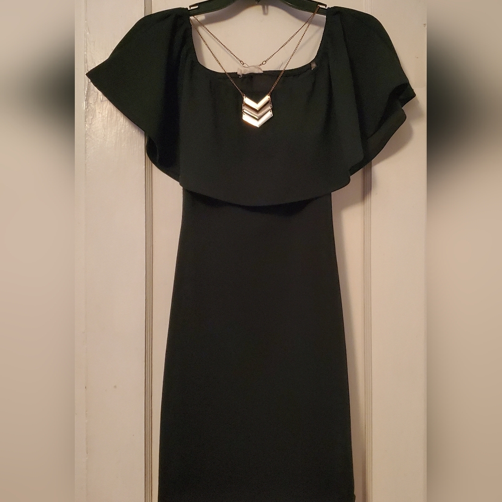 Chic Black Ruffle Mini Dress